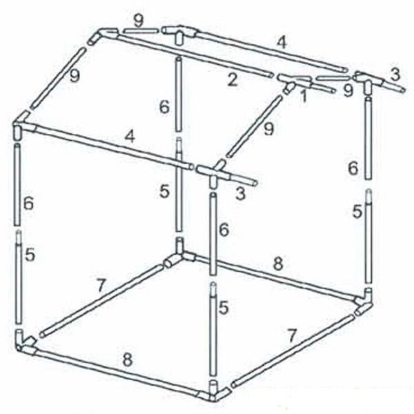 Шатер из полипропиленовых труб своими руками чертежи
